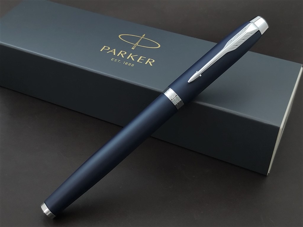  Parker IM系列磨砂藍白夾走珠筆