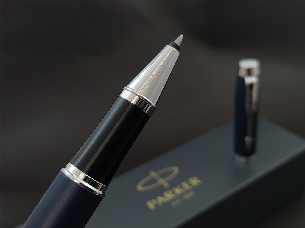  Parker IM系列磨砂藍白夾走珠筆